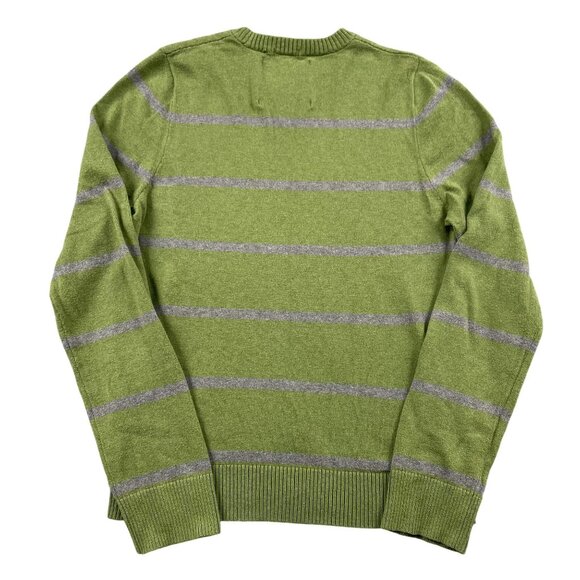 Abercrombie & Fitch Sweater Mens Small Green Grey Muscle Pullover - Picture 2 of 7